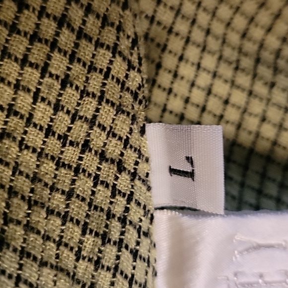 VTG MILL VALLEY Acid Green Tattersall Seersucker Oversized Lagenlook Shacket - Picture 9 of 10